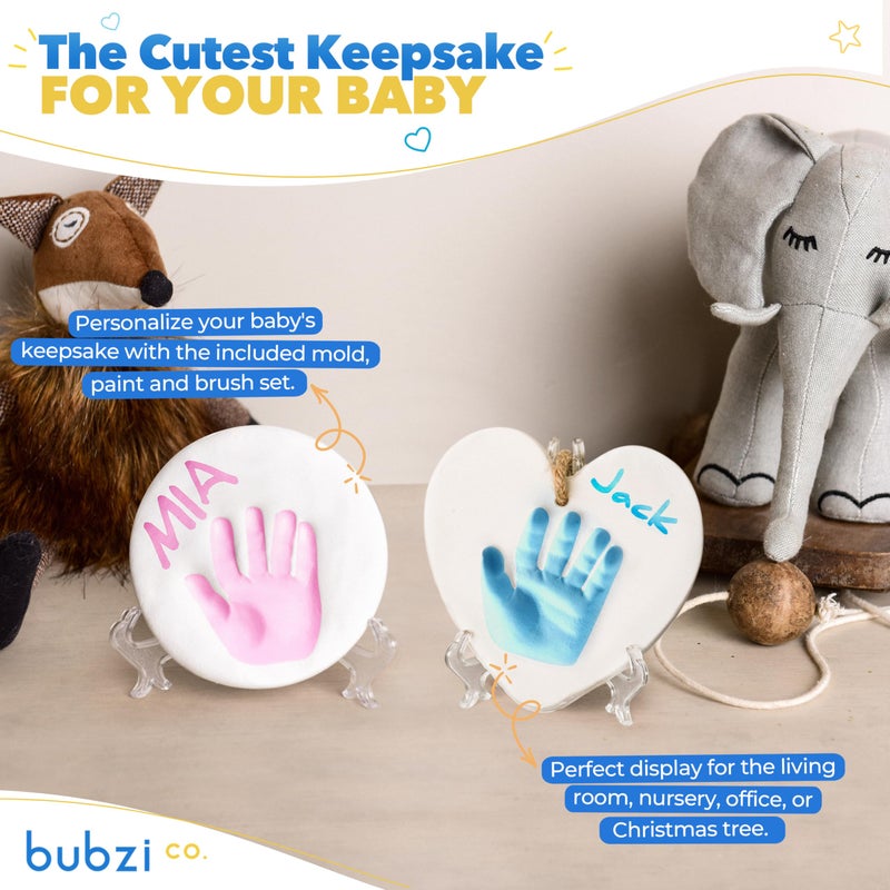 Bubzi Co Baby Keepsake Ornament - Baby Hand and Footprint Kit - Newborn Keepsake Ornament for Personalized Baby Gifts & Nursery Decor, Baby Handprint Kit for Girls & Boys - Image 4
